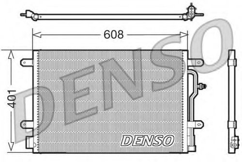 Condensator, climatizare AUDI A4 (8E2, B6) (2000 - 2004) DENSO DCN02011 piesa NOUA