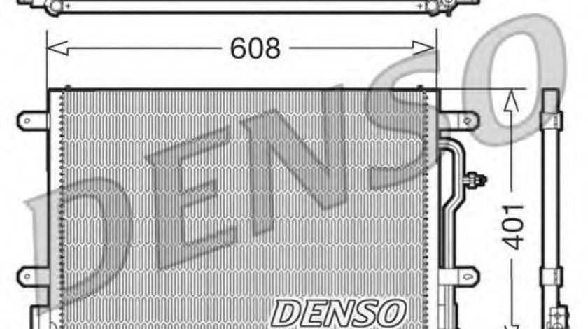 Condensator, climatizare AUDI A4 (8E2, B6) (2000 - 2004) DENSO DCN02012 piesa NOUA