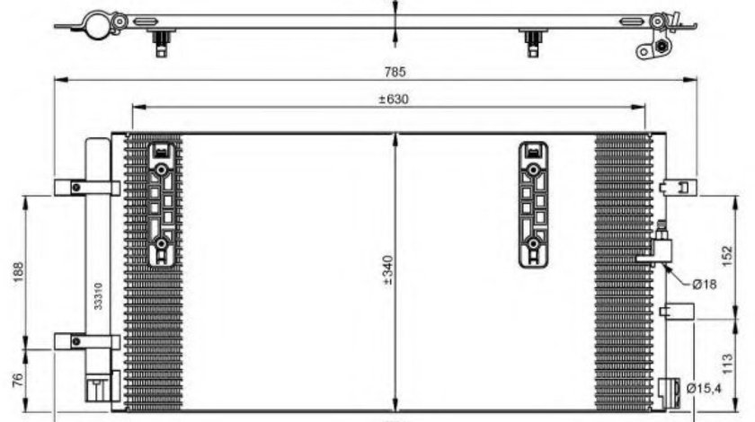 Condensator, climatizare AUDI A4 Allroad (8KH, B8) (2009 - 2016) NRF 35916 piesa NOUA