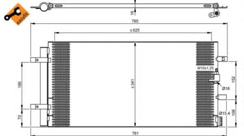 Condensator, climatizare AUDI A4 Allroad (8KH, B8) (2009 - 2016) NRF 350046 piesa NOUA