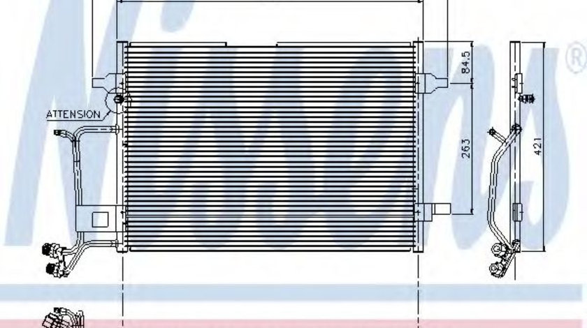 Condensator, climatizare AUDI A4 Avant (8D5, B5) (1994 - 2001) NISSENS 94207 piesa NOUA