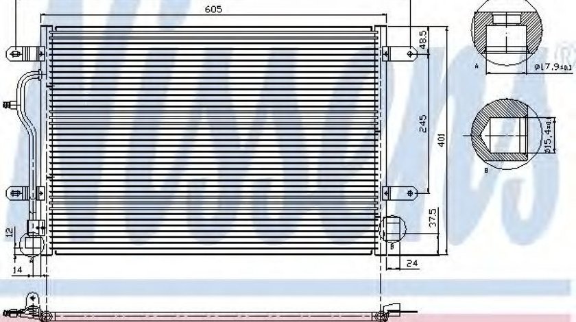 Condensator, climatizare AUDI A4 Avant (8E5, B6) (2001 - 2004) NISSENS 94665 piesa NOUA