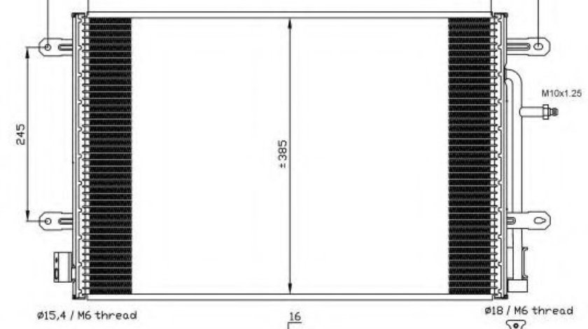 Condensator, climatizare AUDI A4 Avant (8E5, B6) (2001 - 2004) NRF 35560 piesa NOUA