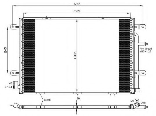 Condensator, climatizare AUDI A4 Avant (8ED, B7) (2004 - 2008) NRF 35841 piesa NOUA