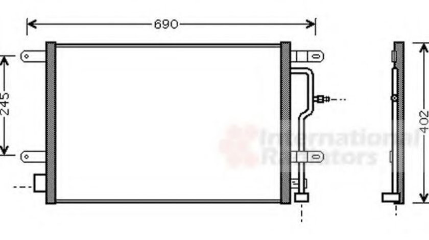 Condensator, climatizare AUDI A4 Cabriolet (8H7, B6, 8HE, B7) (2002 - 2009) VAN WEZEL 03005194 piesa NOUA