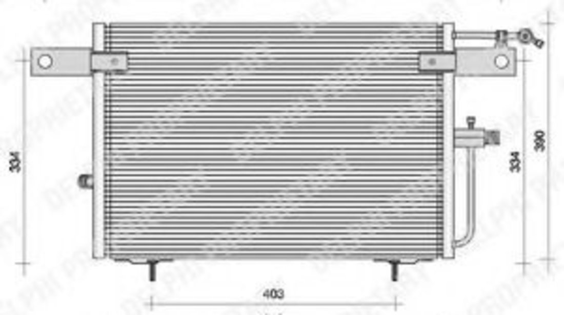 Condensator, climatizare AUDI A6 (4A, C4) (1994 - 1997) DELPHI TSP0225083 piesa NOUA
