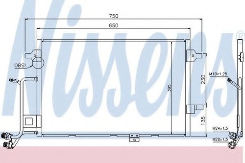 Condensator, climatizare AUDI A6 Avant (4B5, C5) (1997 - 2005) NISSENS 94430 piesa NOUA