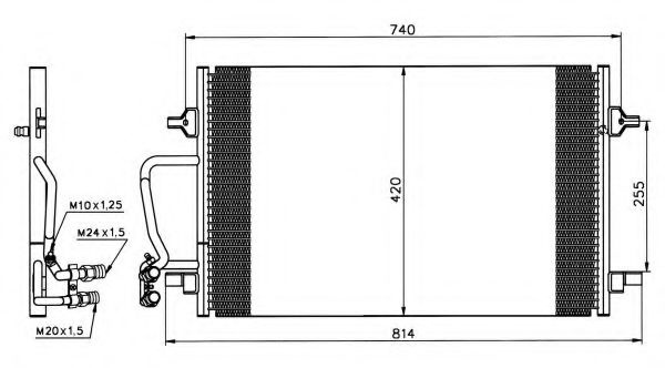 Condensator, climatizare AUDI A8 (4D2, 4D8) (1994 - 2002) NRF 35226 piesa NOUA