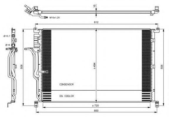 Condensator, climatizare AUDI A8 (4E) (2002 - 2010) NRF 35923 piesa NOUA