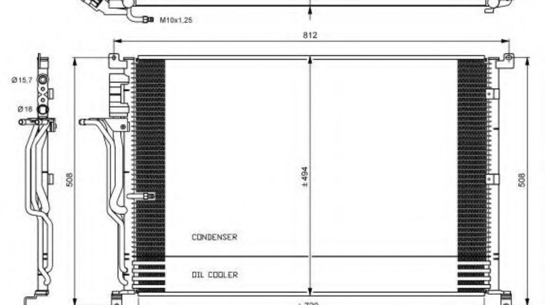 Condensator, climatizare AUDI A8 (4E) (2002 - 2010) NRF 35923 piesa NOUA