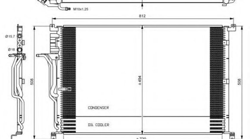 Condensator, climatizare AUDI A8 (4E) (2002 - 2010) NRF 35923 piesa NOUA