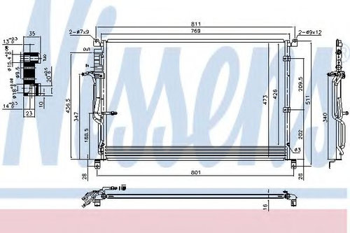 Condensator, climatizare AUDI A8 (4E) (2002 - 2010) NISSENS 940451 piesa NOUA