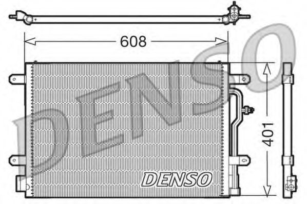 Condensator, climatizare AUDI ALLROAD (4BH, C5) (2000 - 2005) DENSO DCN02012 piesa NOUA