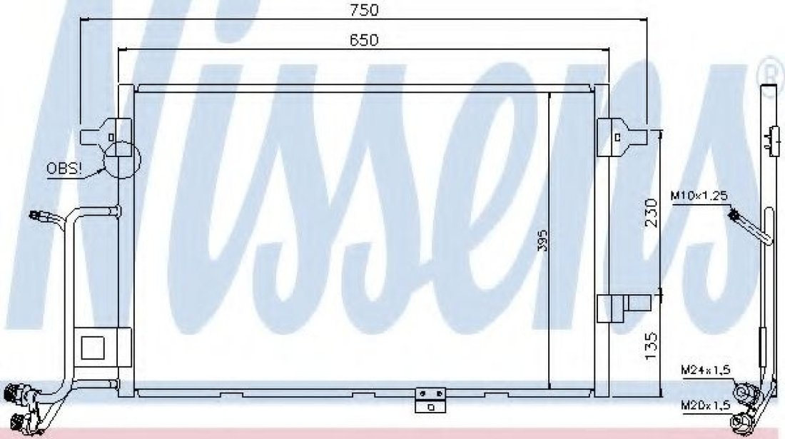 Condensator, climatizare AUDI ALLROAD (4BH, C5) (2000 - 2005) NISSENS 94430 piesa NOUA