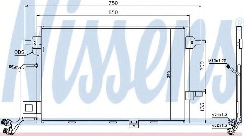 Condensator, climatizare AUDI ALLROAD (4BH, C5) (2000 - 2005) NISSENS 94430 piesa NOUA