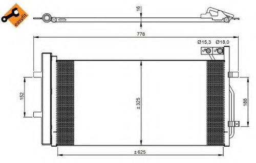 Condensator, climatizare AUDI Q3 (8U) (2011 - 2016) NRF 350029 piesa NOUA