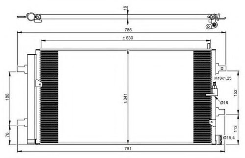Condensator, climatizare AUDI Q5 (8R) (2008 - 2016) NRF 350069 piesa NOUA
