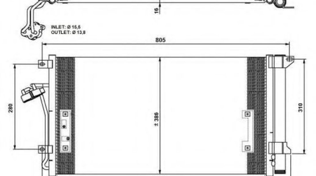 Condensator, climatizare AUDI Q7 (4L) (2006 - 2015) NRF 35639 piesa NOUA