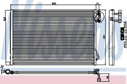 Condensator, climatizare BMW Seria 1 Cupe (E82) (2007 - 2013) NISSENS 94872 piesa NOUA