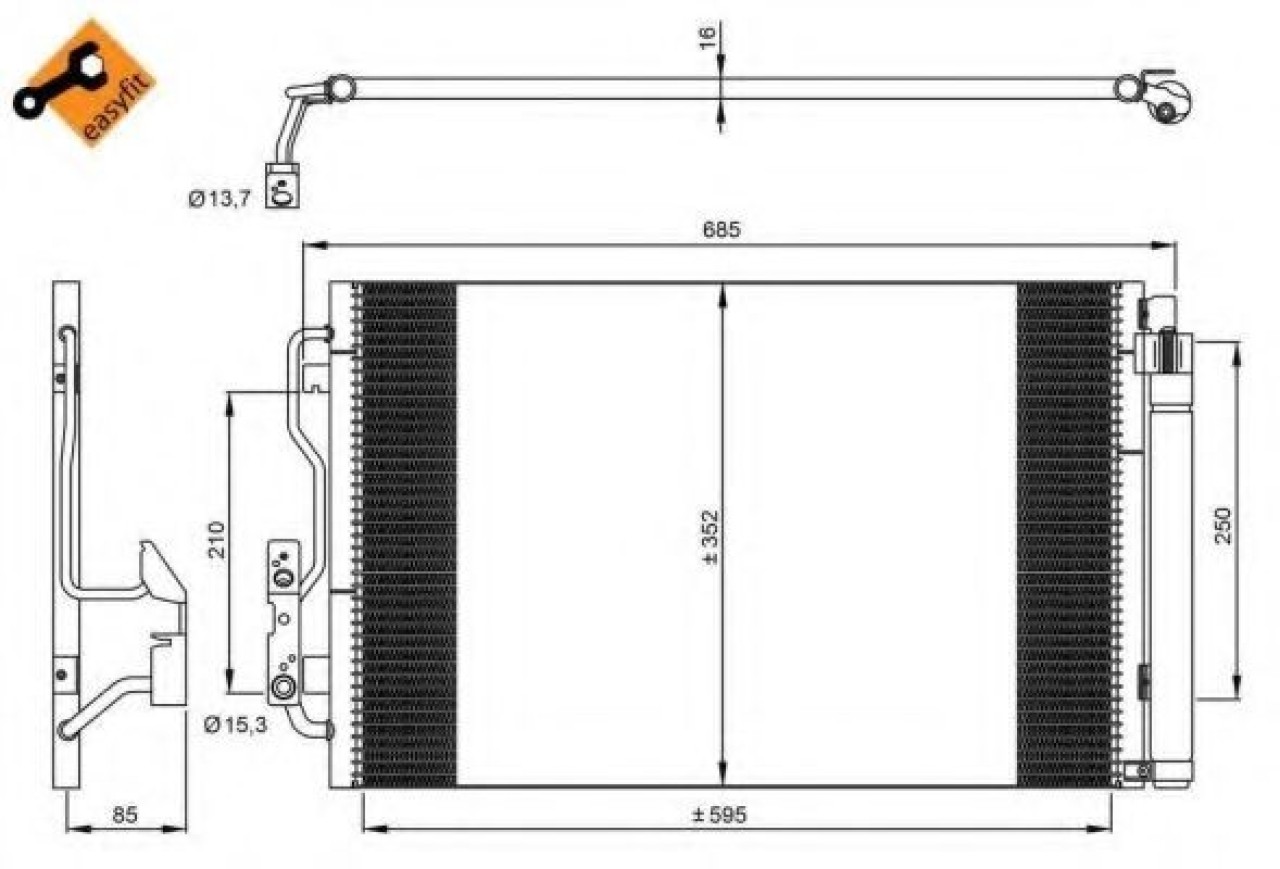Condensator, climatizare BMW Seria 1 (F20) (2010 - 2016) NRF 35970 piesa NOUA