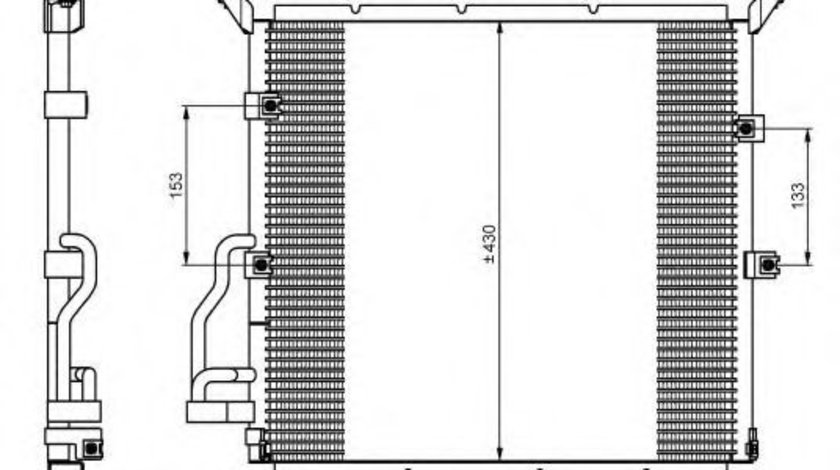 Condensator, climatizare BMW Seria 3 Cabriolet (E36) (1993 - 1999) NRF 35586 piesa NOUA