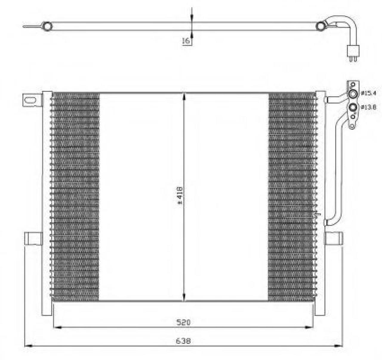 Condensator, climatizare BMW Seria 3 (E46) (1998 - 2005) NRF 35589 piesa NOUA