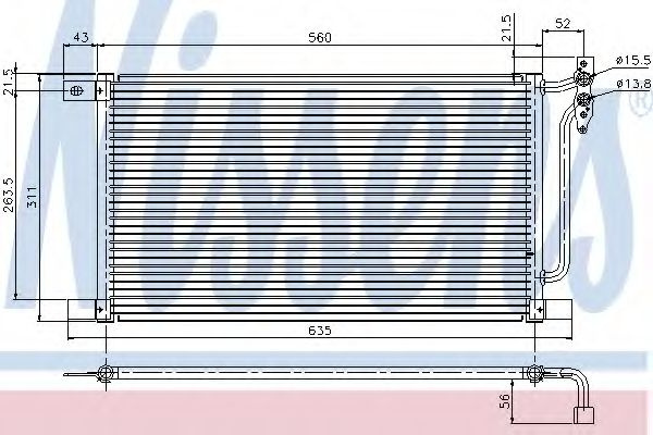 Condensator, climatizare BMW Seria 3 (E46) (1998 - 2005) NISSENS 94527 piesa NOUA