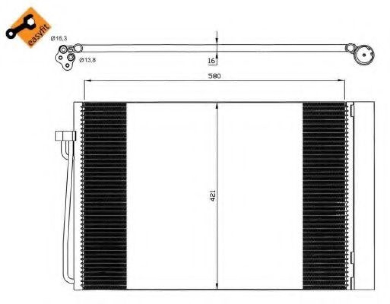 Condensator, climatizare BMW Seria 5 (E60) (2003 - 2010) NRF 35537 piesa NOUA