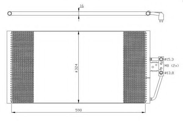 Condensator, climatizare BMW Seria 7 (E38) (1994 - 2001) NRF 35295 piesa NOUA