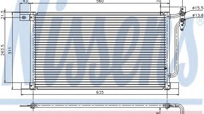 Condensator, climatizare BMW X3 (E83) (2004 - 2011) NISSENS 94527 piesa NOUA