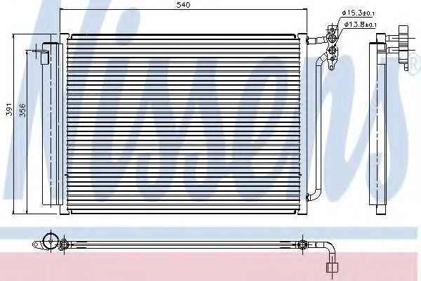 Condensator, climatizare BMW X5 (E53) (2000 - 2006) NISSENS 94605 piesa NOUA