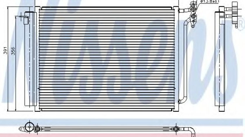 Condensator, climatizare BMW X5 (E53) (2000 - 2006) NISSENS 94605 piesa NOUA