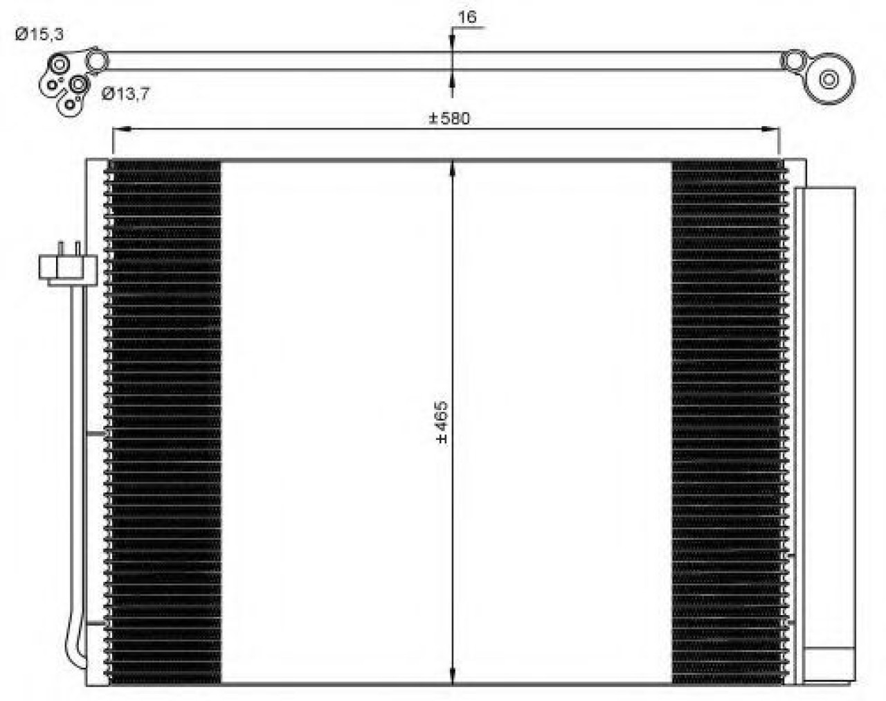 Condensator, climatizare BMW X5 (F15, F85) (2013 - 2016) NRF 35906 piesa NOUA