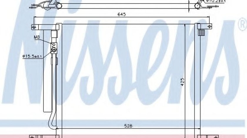 Condensator, climatizare CHEVROLET AVEO Hatchback (T250, T255) (2007 - 2016) NISSENS 940335 piesa NOUA