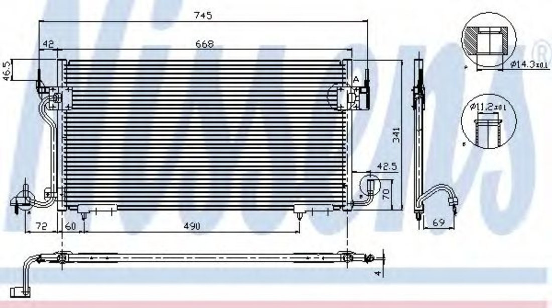 Condensator, climatizare CITROEN BERLINGO (MF) (1996 - 2016) NISSENS 94218 piesa NOUA