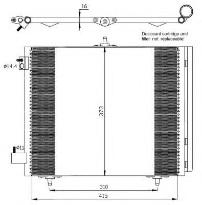 Condensator, climatizare CITROEN C3 II (2009 - 2016) NRF 35405 piesa NOUA