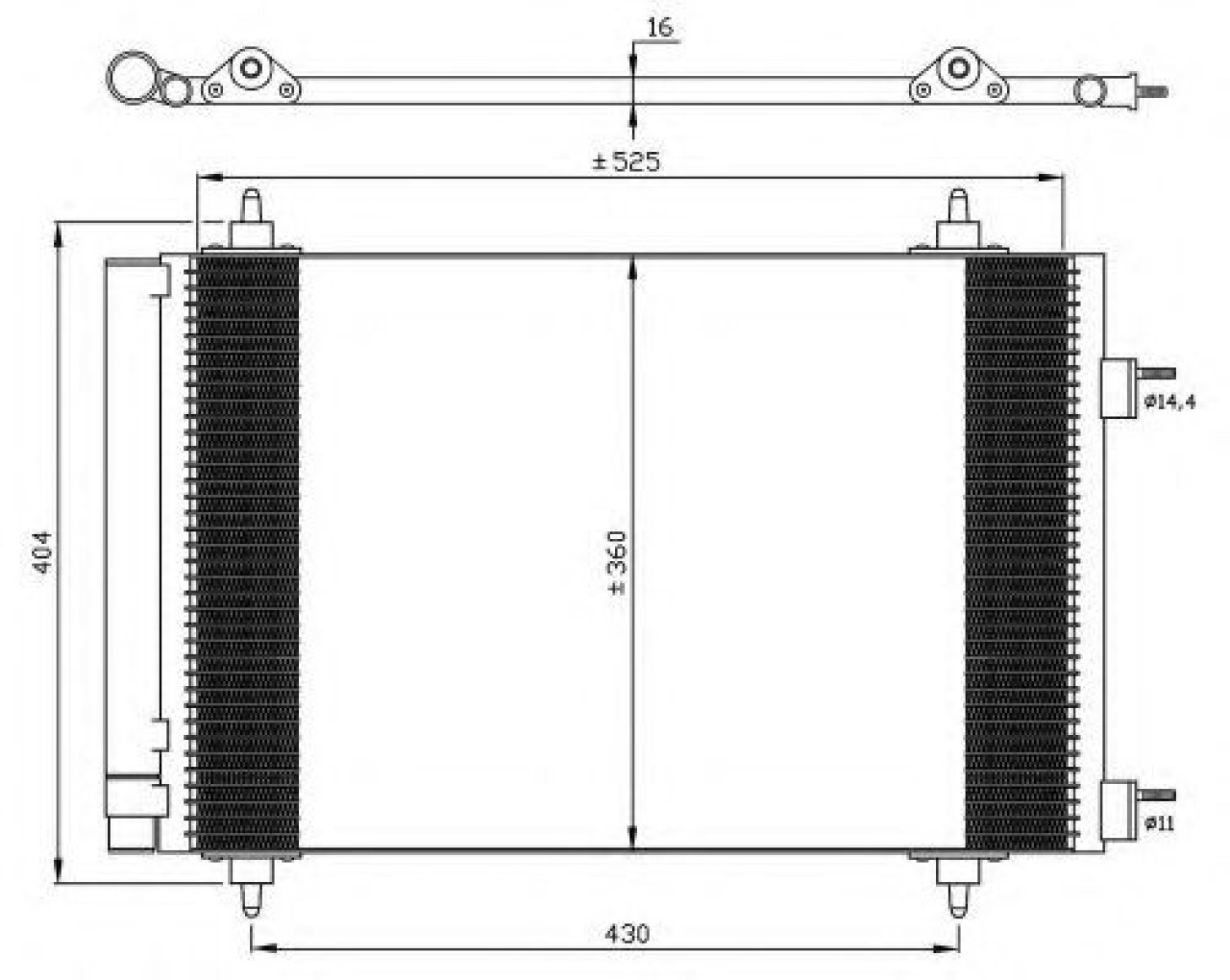 Condensator, climatizare CITROEN C4 Cupe (LA) (2004 - 2011) NRF 35611 piesa NOUA