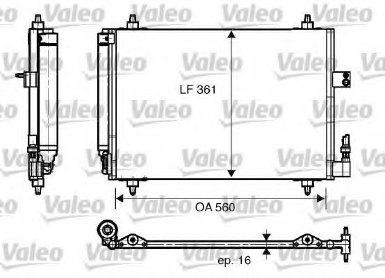 Condensator, climatizare CITROEN C5 II (RC) (2004 - 2016) VALEO 817824 piesa NOUA