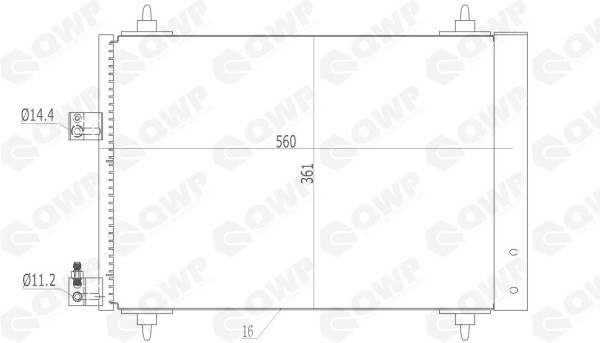 Condensator, climatizare CITROEN C5 II (RC) (2004 - 2016) QWP WAC111 piesa NOUA
