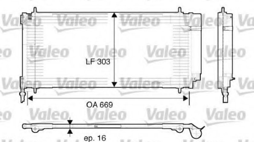 Condensator, climatizare CITROEN C6 (TD) (2005 - 2016) VALEO 817740 piesa NOUA