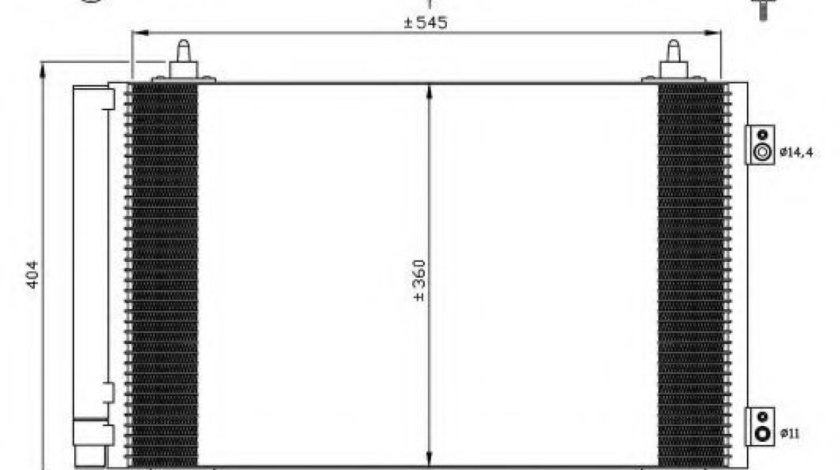 Condensator, climatizare CITROEN C8 (EA, EB) (2002 - 2016) NRF 35844 piesa NOUA