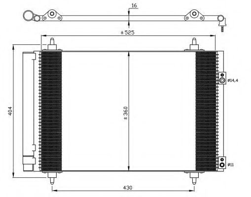Condensator, climatizare CITROEN DS5 (2011 - 2015) NRF 35610 piesa NOUA