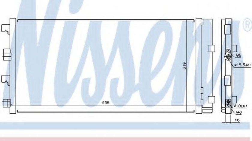 Condensator, climatizare DACIA DUSTER (2010 - 2016) NISSENS 940161 piesa NOUA