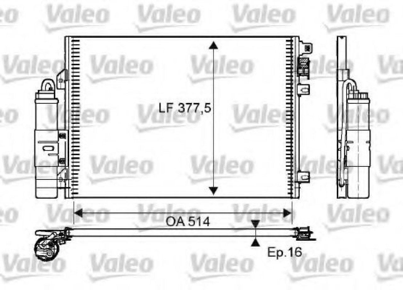 Condensator, climatizare DACIA LOGAN (LS) (2004 - 2016) VALEO 814051 piesa NOUA