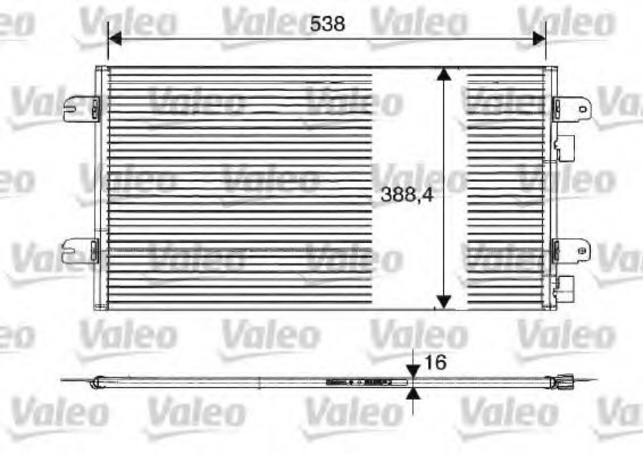 Condensator, climatizare DACIA LOGAN (LS) (2004 - 2016) VALEO 817701 piesa NOUA