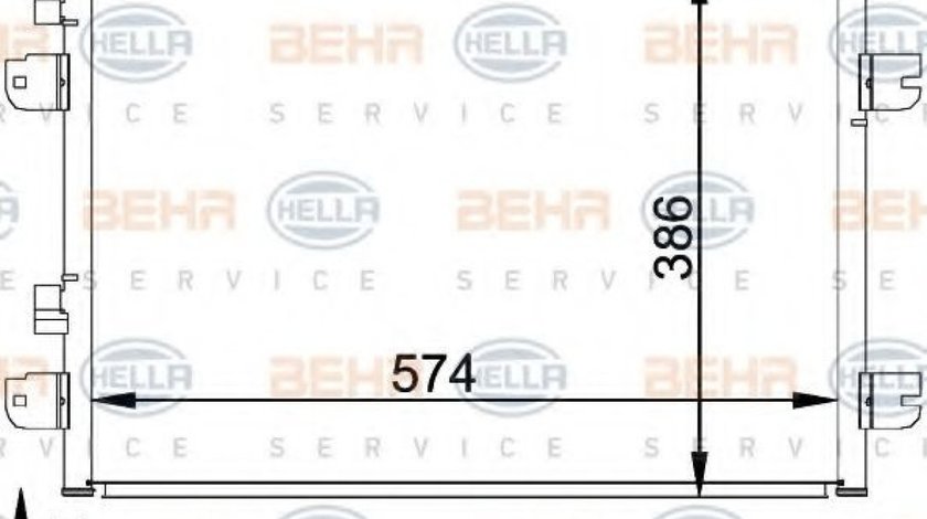 Condensator, climatizare DACIA LOGAN MCV (KS) (2007 - 2016) HELLA 8FC 351 318-371 piesa NOUA