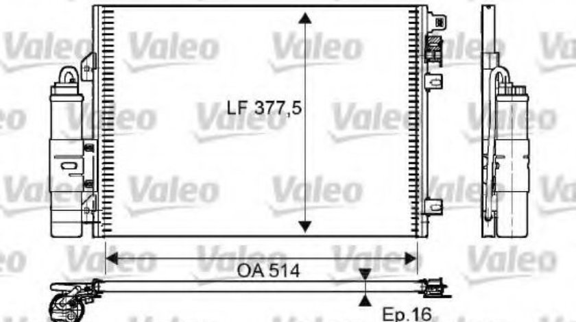 Condensator, climatizare DACIA SANDERO (2008 - 2016) VALEO 814051 piesa NOUA