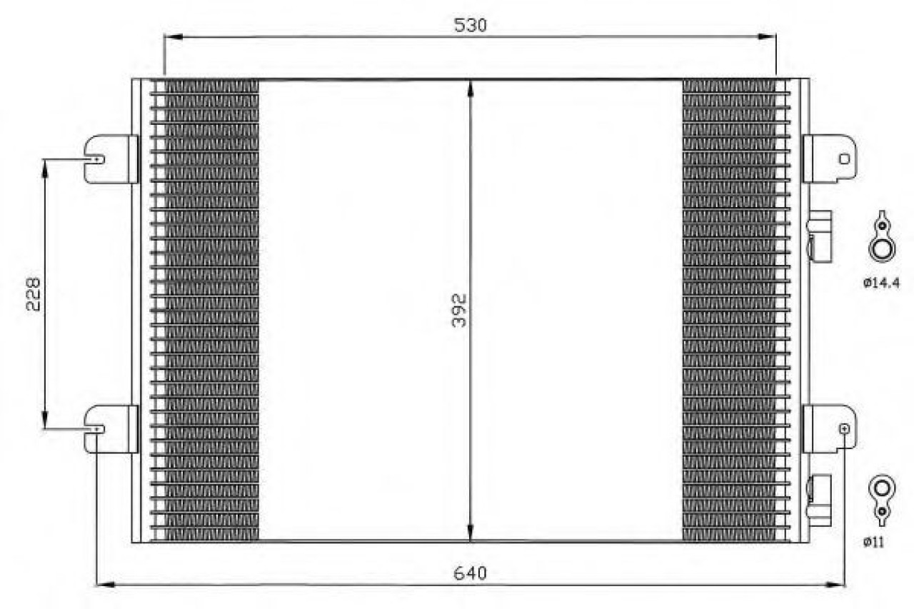 Condensator, climatizare DACIA SANDERO (2008 - 2016) NRF 35542 piesa NOUA