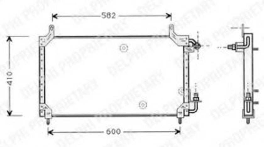 Condensator, climatizare DAEWOO ESPERO (KLEJ) (1991 - 1999) DELPHI TSP0225413 piesa NOUA