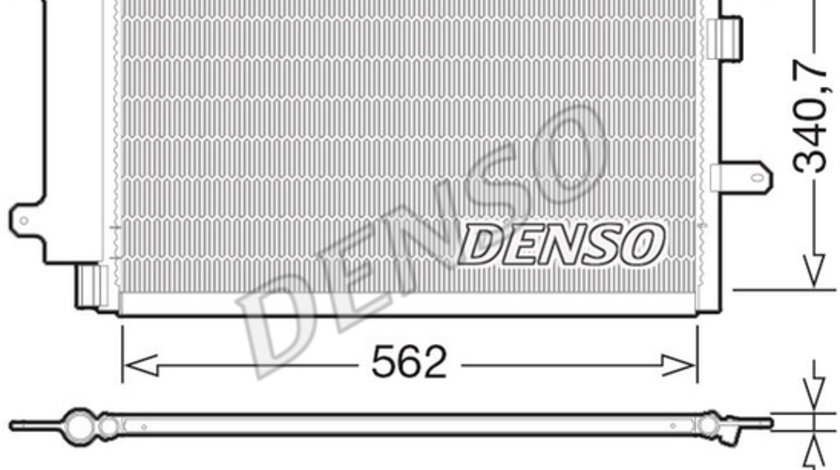 Condensator, climatizare (DCN12003 DENSO) IVECO